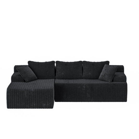 LAUSAINT HOME 96" Modular Cloud Couch Sectional, L-Shaped Boneless Sofa
