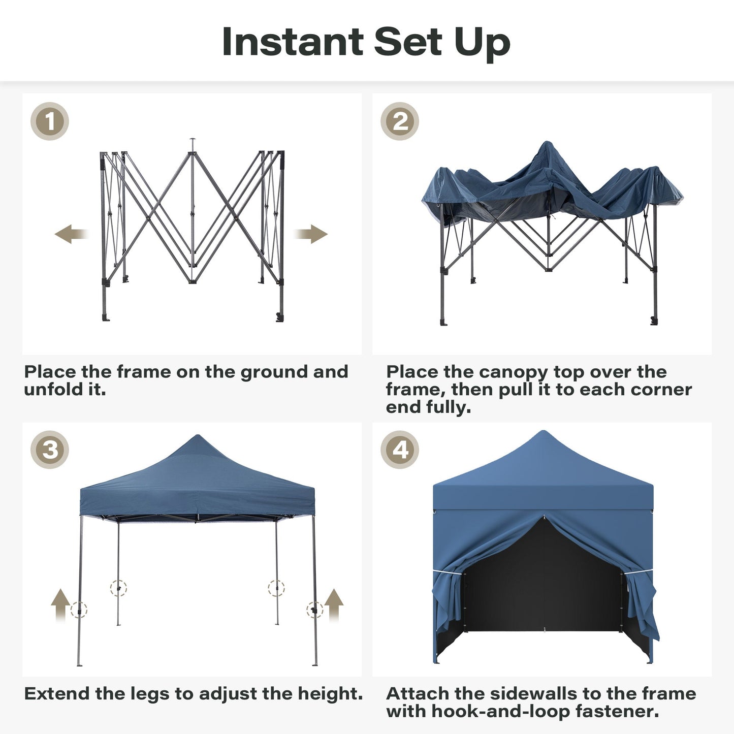 LAUSAINT HOME 10x10 Pop Up Canopy Tent