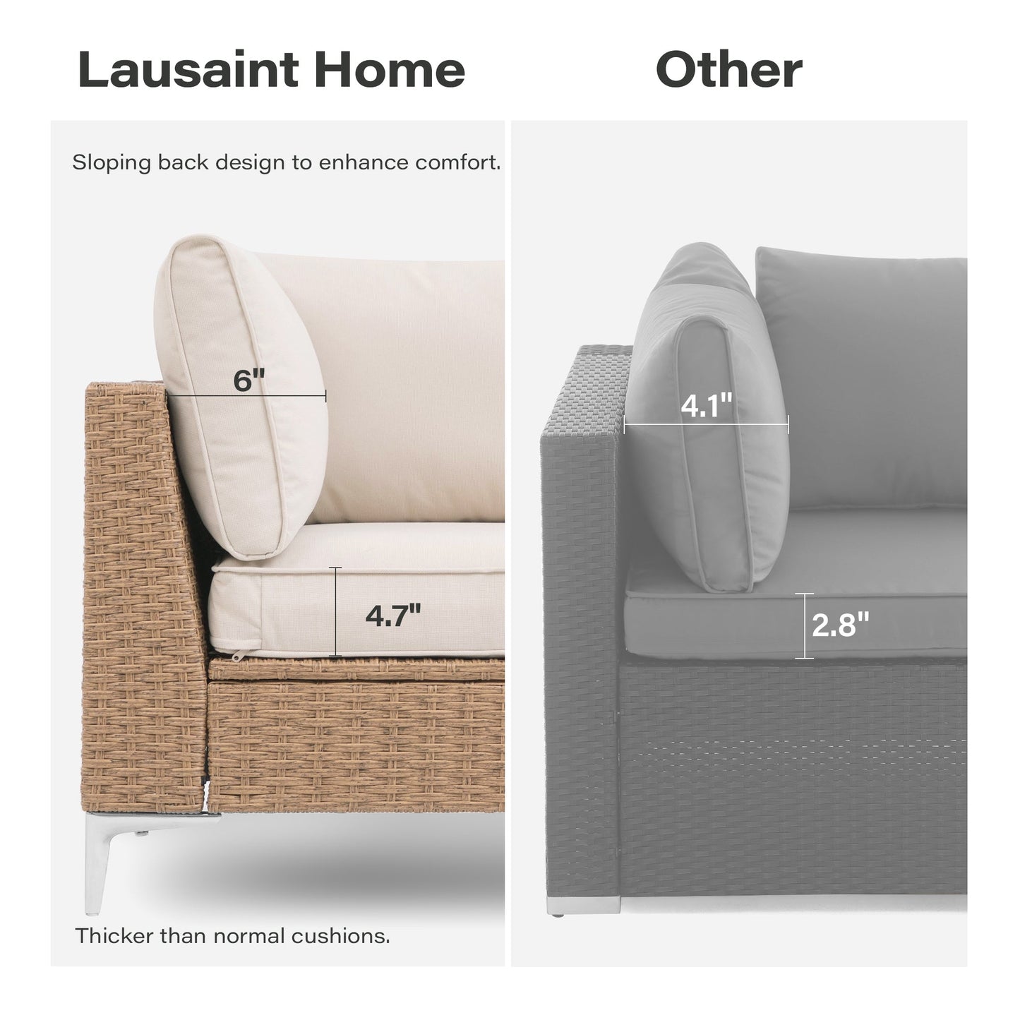 LAUSAINT HOME 7-Piece Outdoor Patio Set with Hidden Storage
