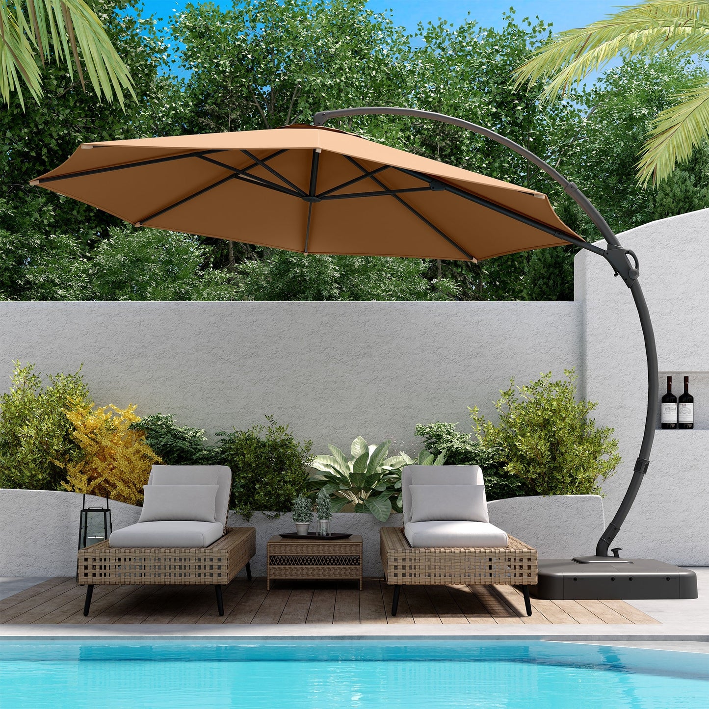 Lausaint Home 11' Deluxe Cantilever Umbrella