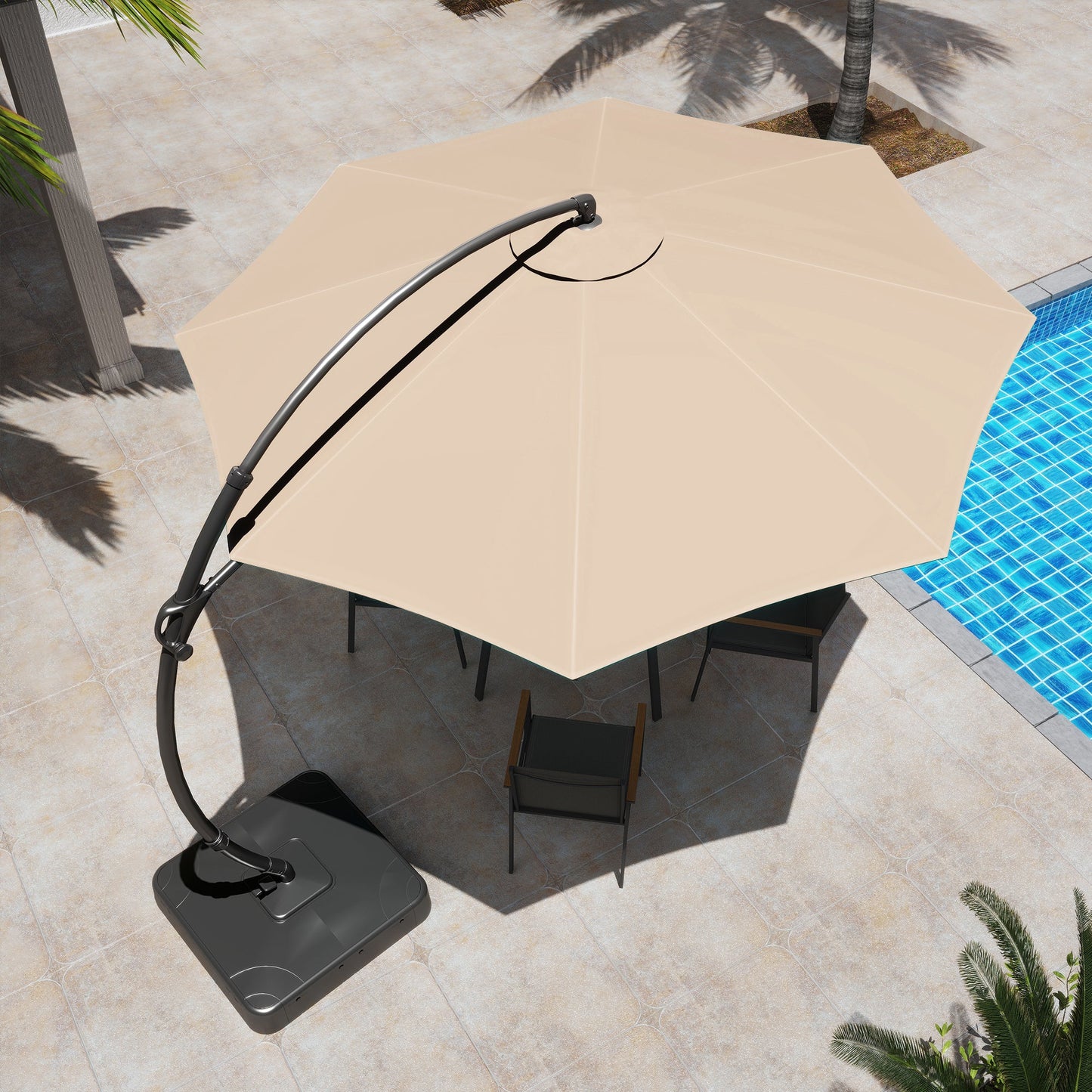 LAUSAINT HOME 10' Deluxe Cantilever Umbrella