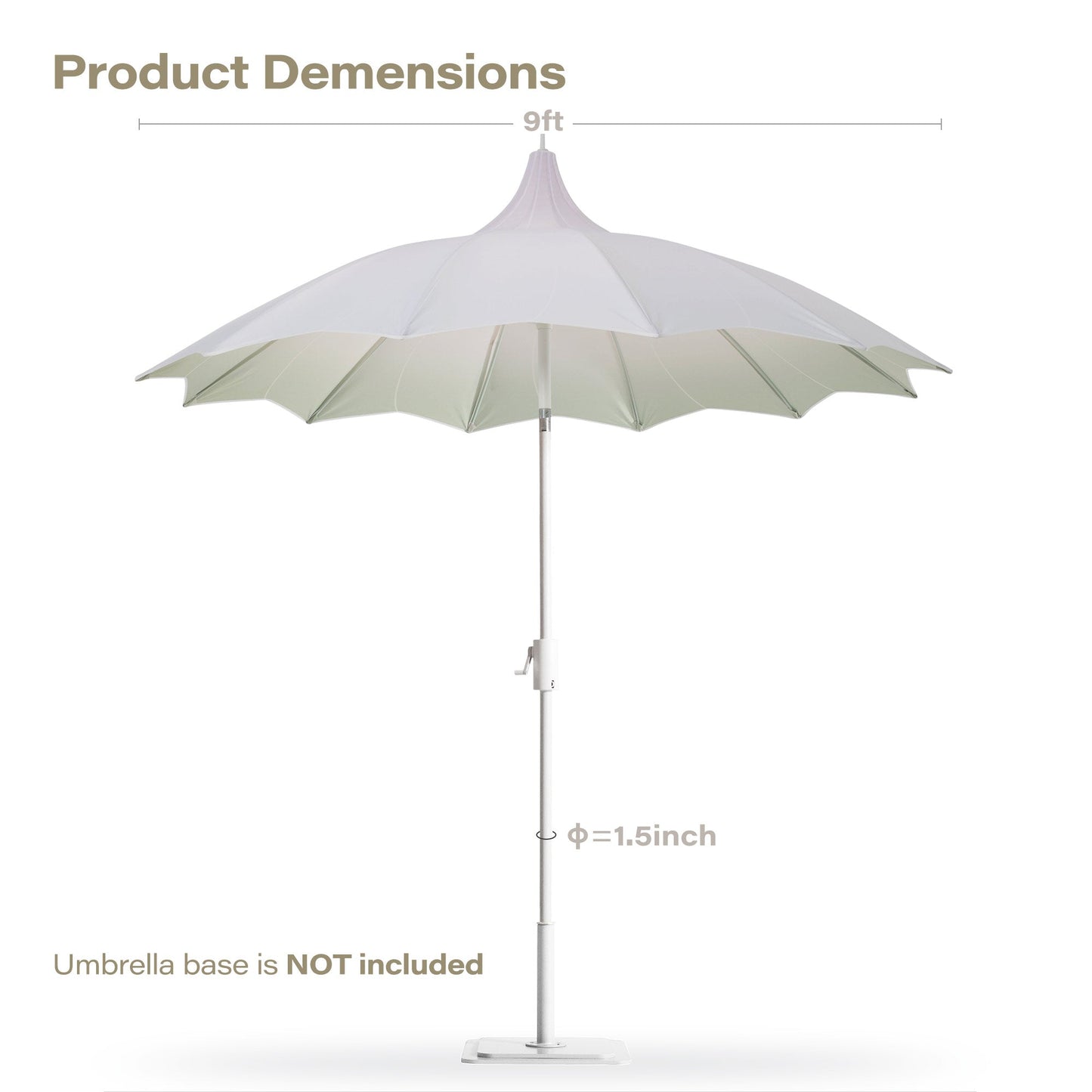 LAUSAINT HOME 9FT  Pergoda Patio Umbrella