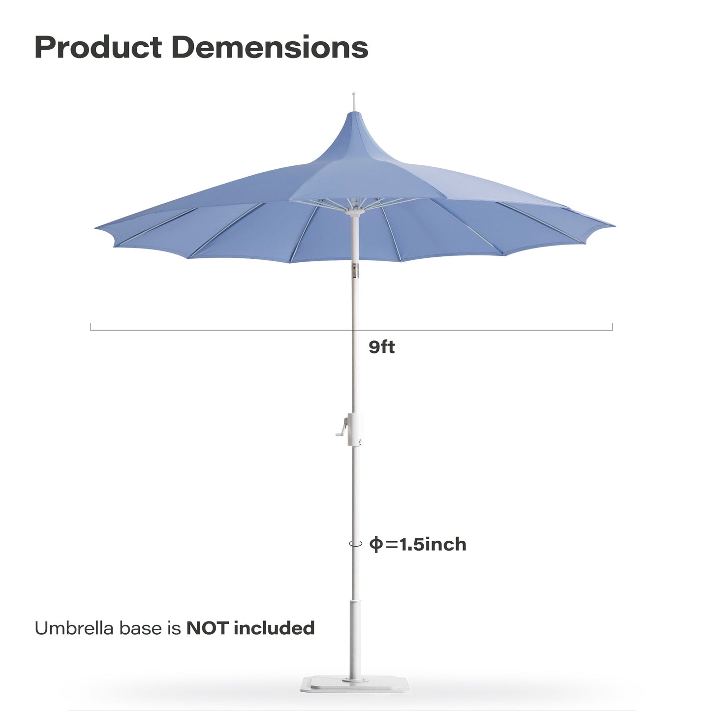 LAUSAINT HOME 9FT Patio Offset Umbrella