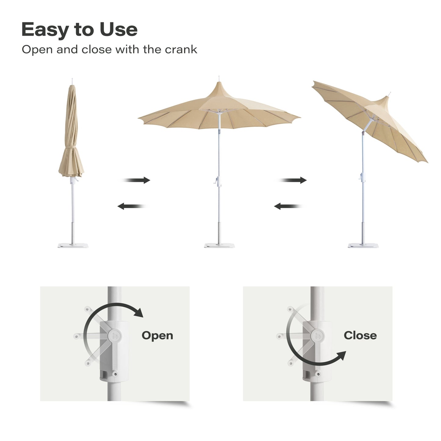 LAUSAINT HOME 9FT Patio Offset Umbrella